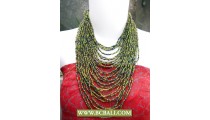 Multi Strand Beads Coloring Necklaces